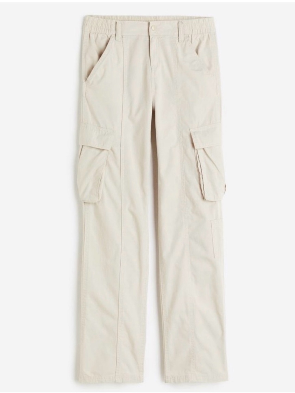 H&M Divided Cream / Light Beige Cargo Pants Size 12